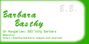 barbara basthy business card